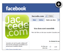 J'accede - formulaire de don sur Facebook