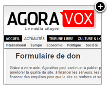 Agoravox - formulaire de don