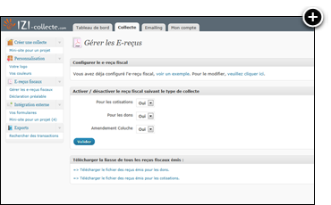 Émission des reçus fiscaux